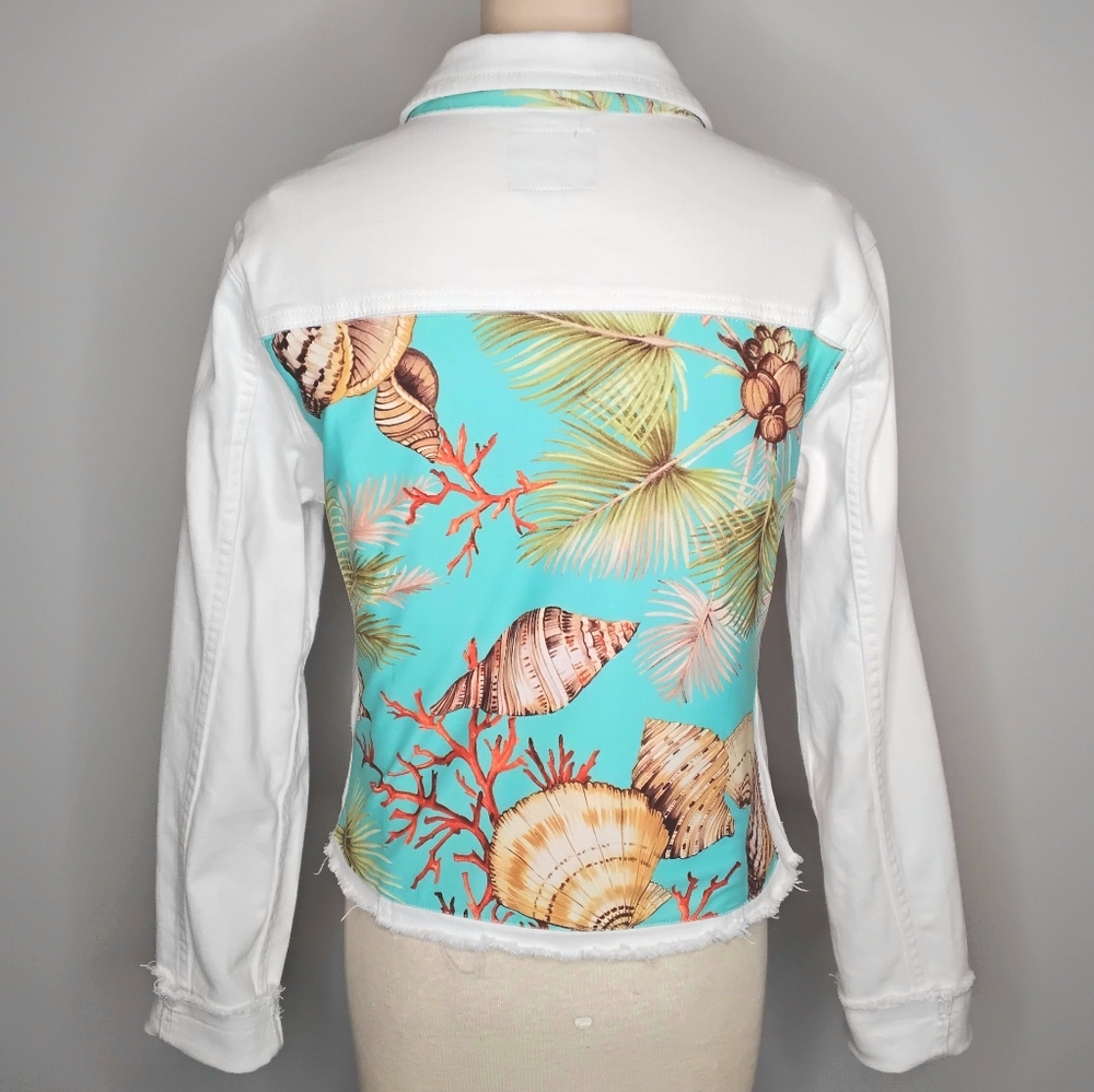 Stacy Bradley Print Back Jean Jacket
